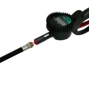 Elektronischer Durchflussmengenzähler, eichfähig mit MID-Zulassung mit Drehgelenk und Motorenölauslauf flexibel